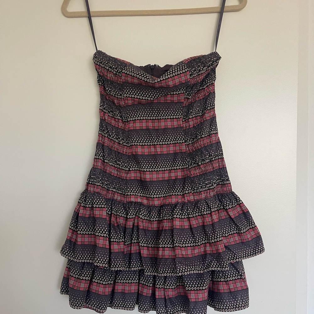 French Connection Pink and Black Mini Dress